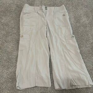 WHBM gray wide leg capris - 2